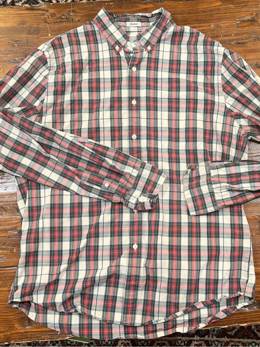 J Crew Classic Secret Wash Shirt Men’s Large Organic Cotton Re Imagined Casual